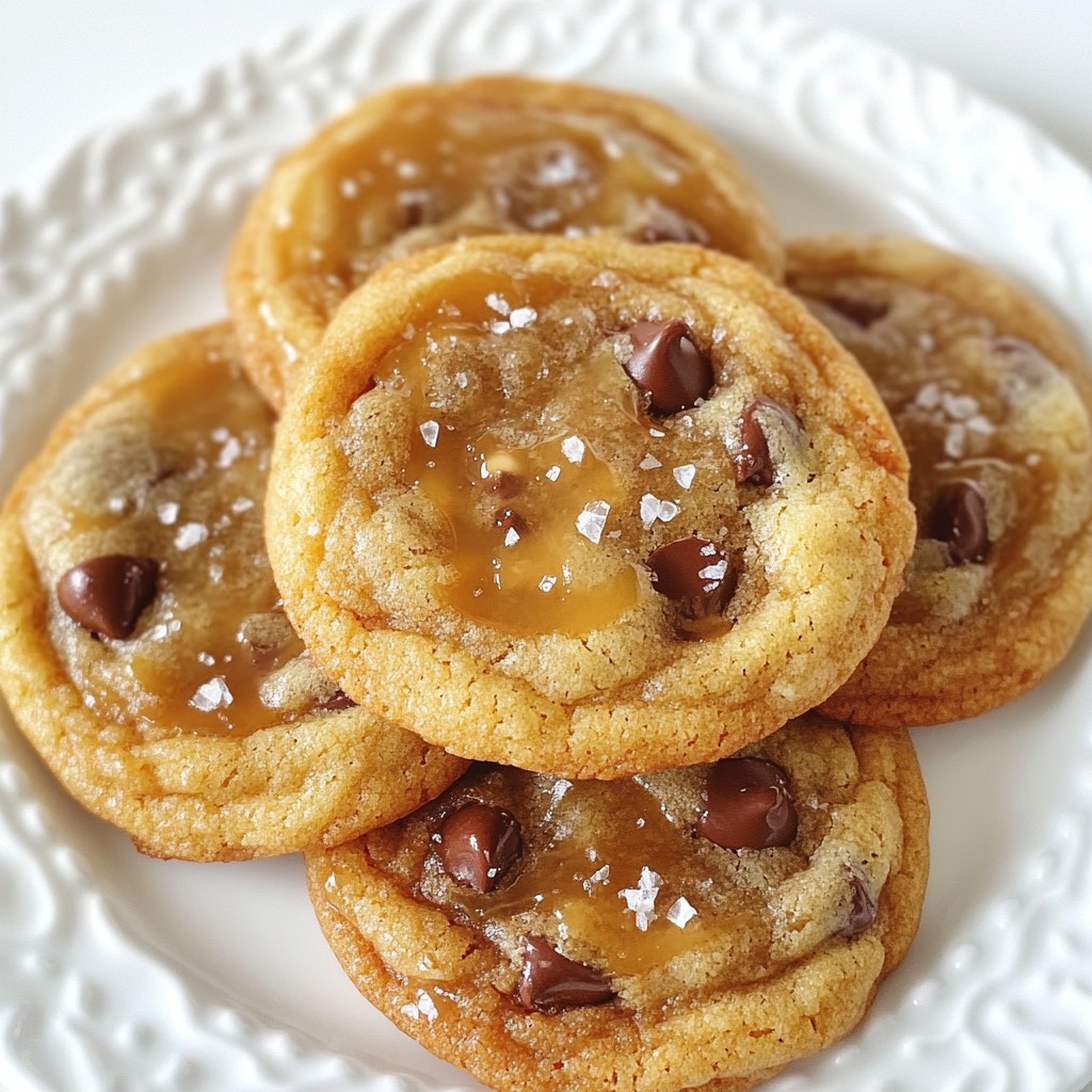 Salted Caramel Chocolate Chip Cookies Delicious Treat