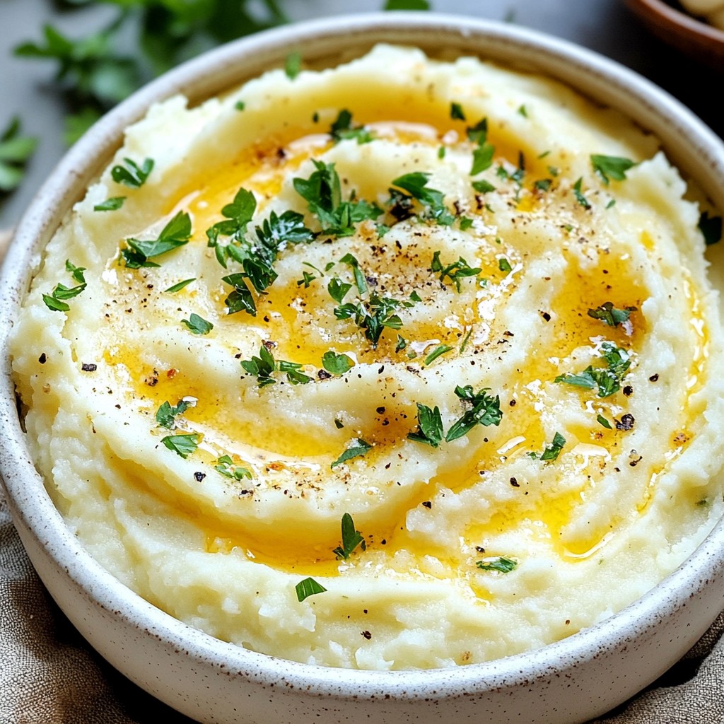 Garlic Parmesan Mashed Cauliflower Creamy Delight