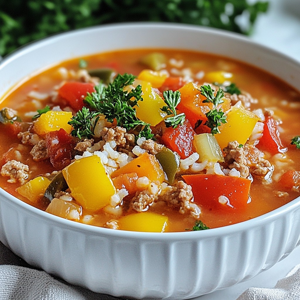 Instant Pot Stuffed Pepper Soup Flavorful Delight
