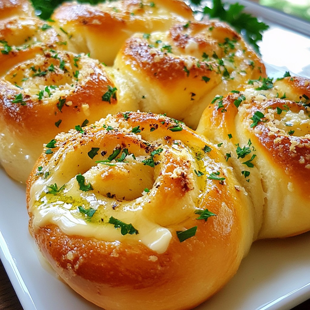 Savory Garlic Parmesan Knotted Rolls Easy Recipe