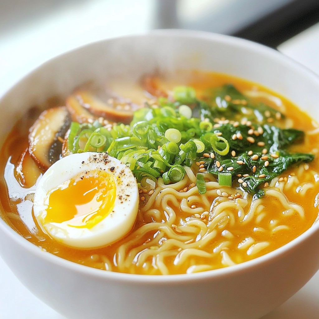 Spicy Garlic Miso Ramen Flavorful and Savory Dish