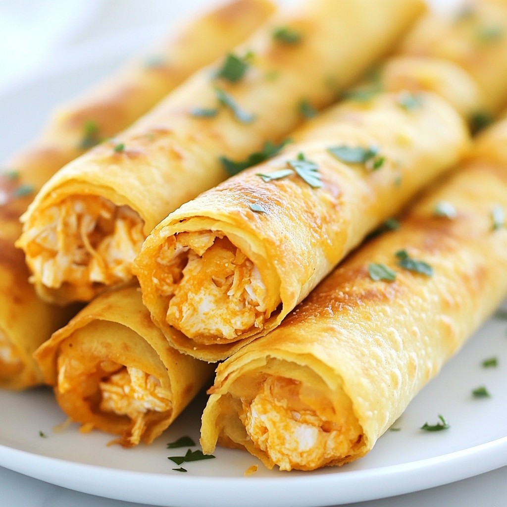 Buffalo Ranch Chicken Taquitos Flavorful Party Snack