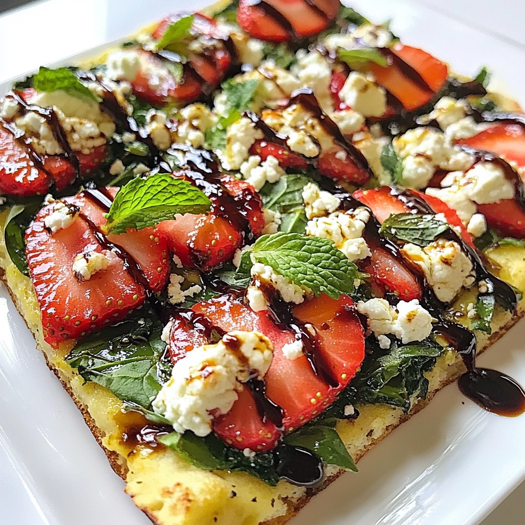Spinach Strawberry Goat Cheese Flatbread Delight
