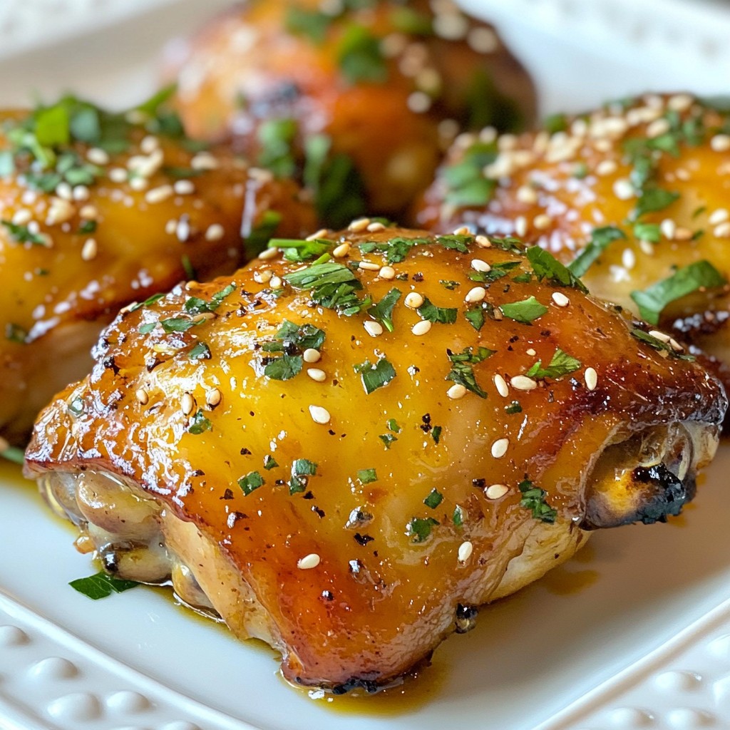 Easy Weeknight Honey Garlic Glazed Chicken Thighs Recipe