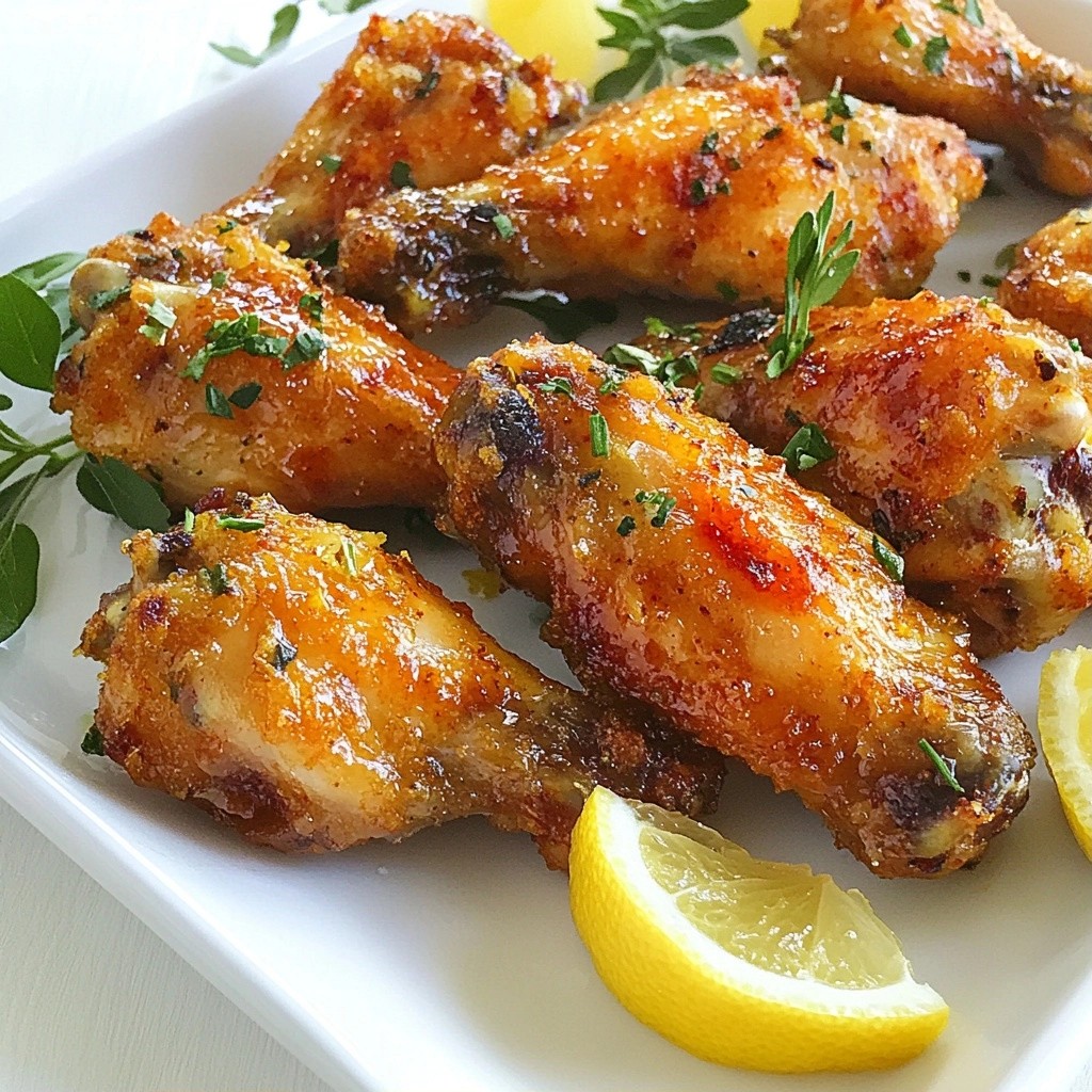 Simple Dinner Herb-Crusted Lemon Chicken Wings Delight