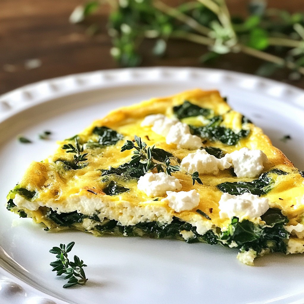 Greens & Goat Cheese Frittata Simple and Tasty Dish