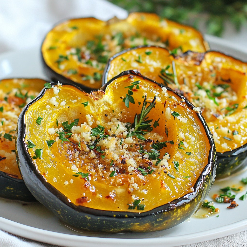 Garlic Herb Roasted Acorn Squash Flavorful Delight