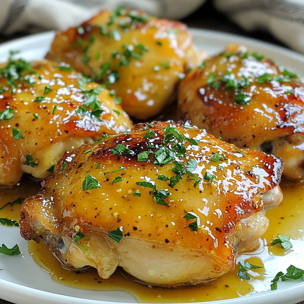 Busy Night Baked Honey Mustard Chicken Thighs Delight