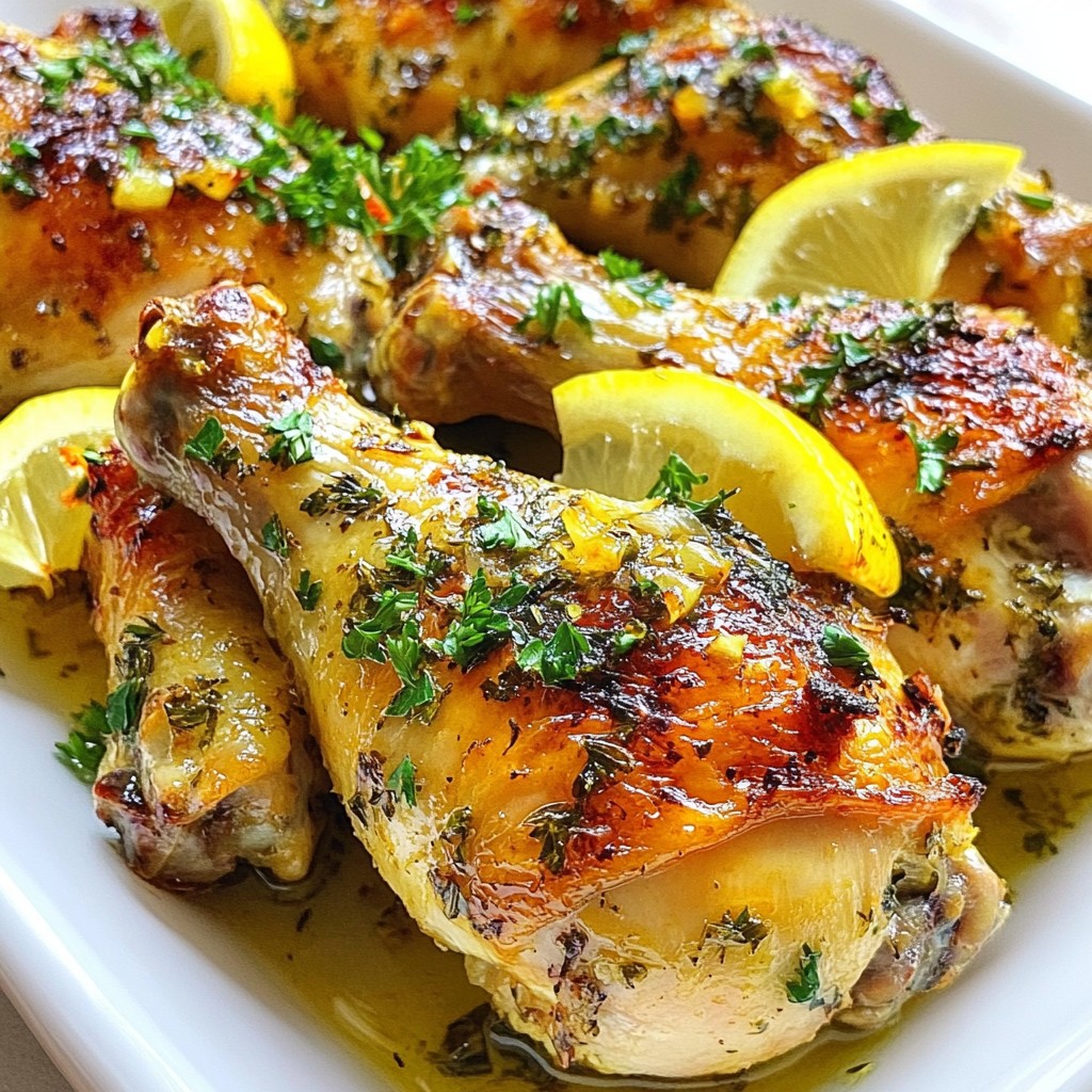 Flavorful Weeknight Dinner Lemon Herb Chicken Legs