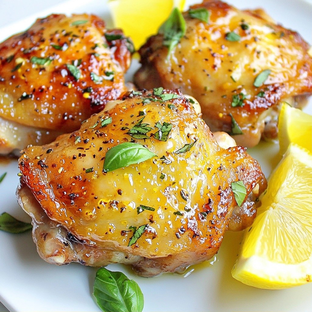 Zesty Weeknight Dinner Lemon Basil Chicken Thighs