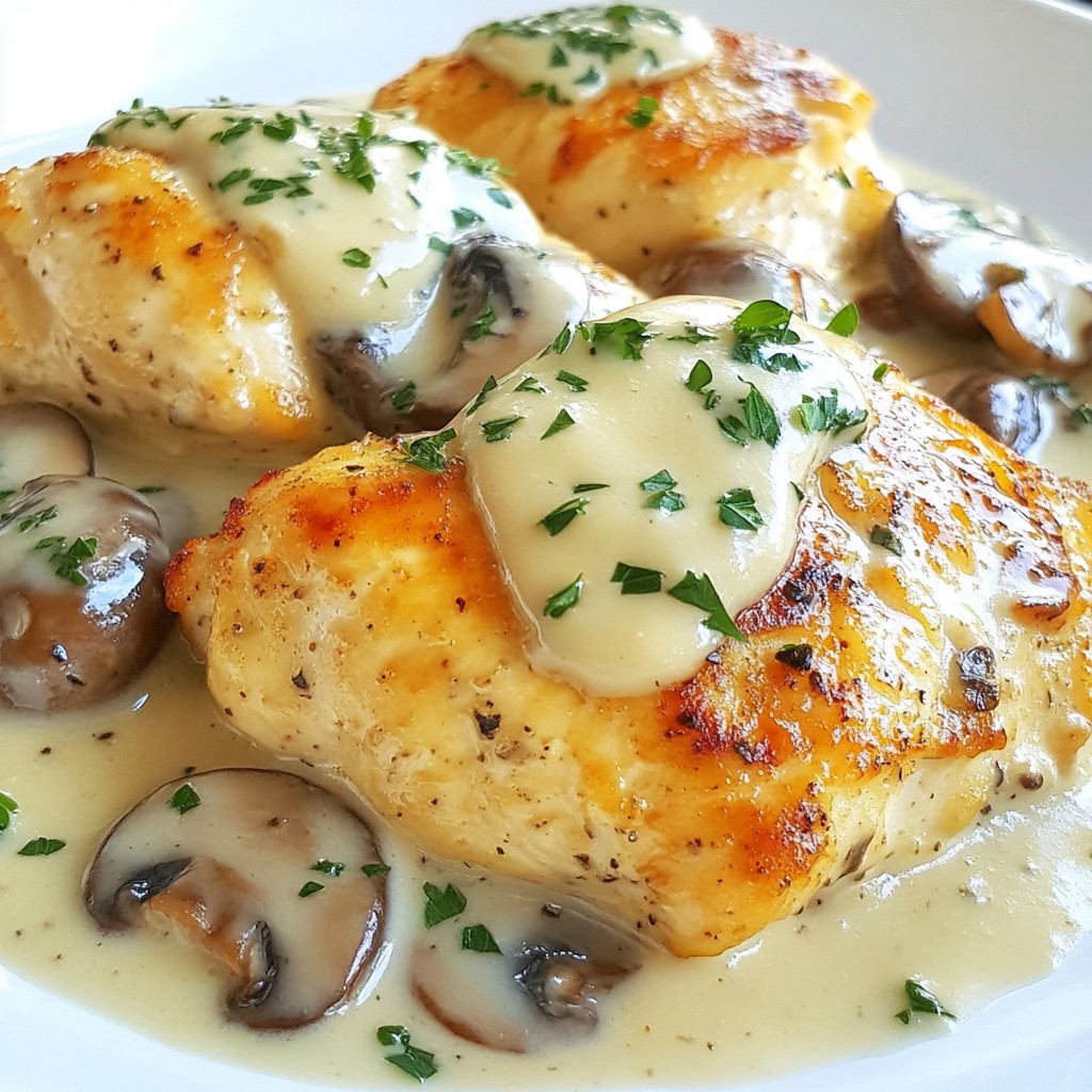 Busy Night Creamy Parmesan Mushroom Chicken Delight