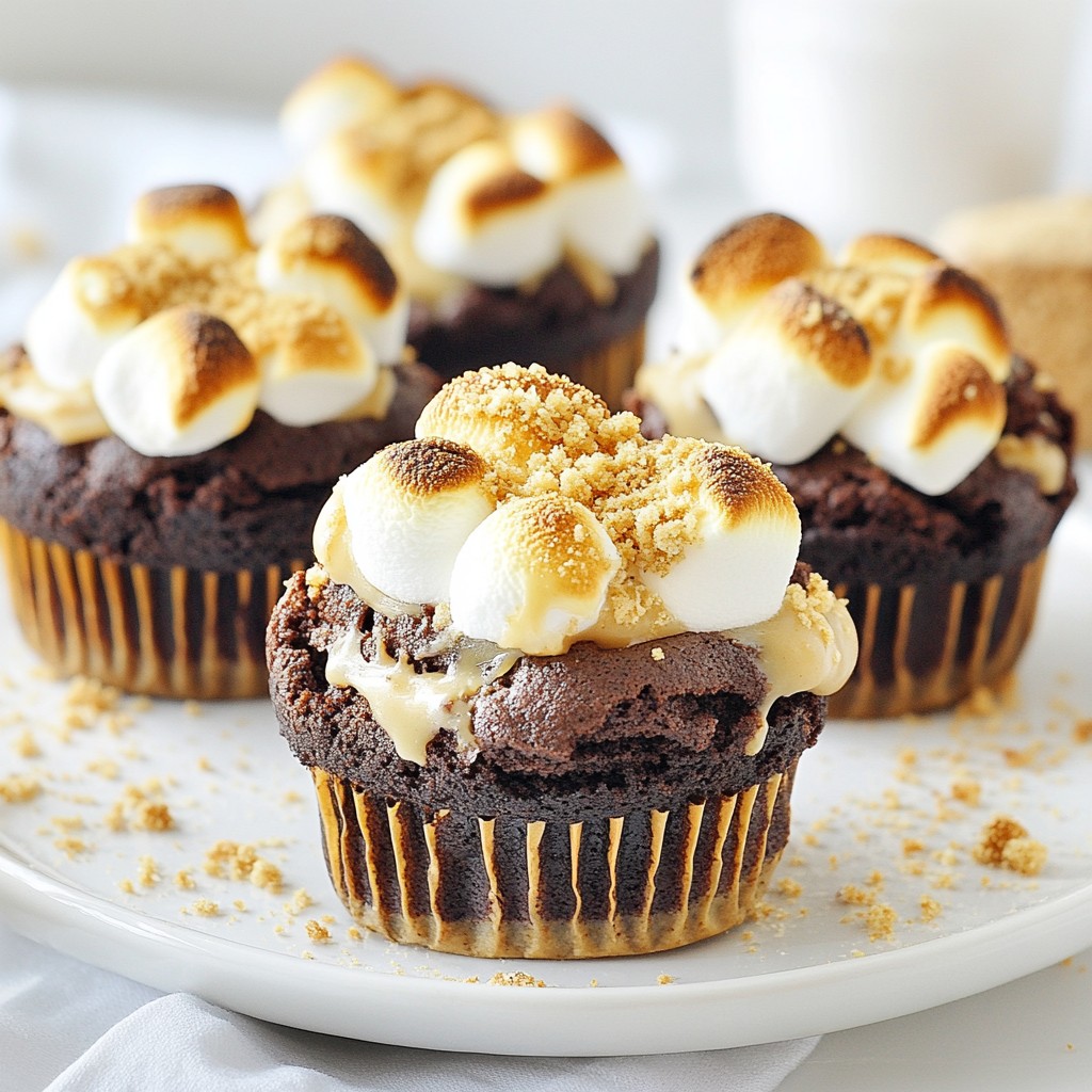 Smores Stuffed Brownie Cupcakes Delicious and Tempting