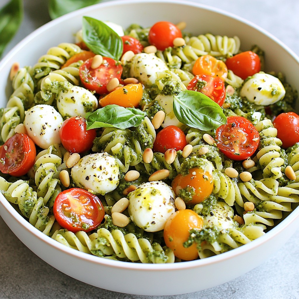 Caprese Pesto Pasta Salad Fresh and Flavorful Delight