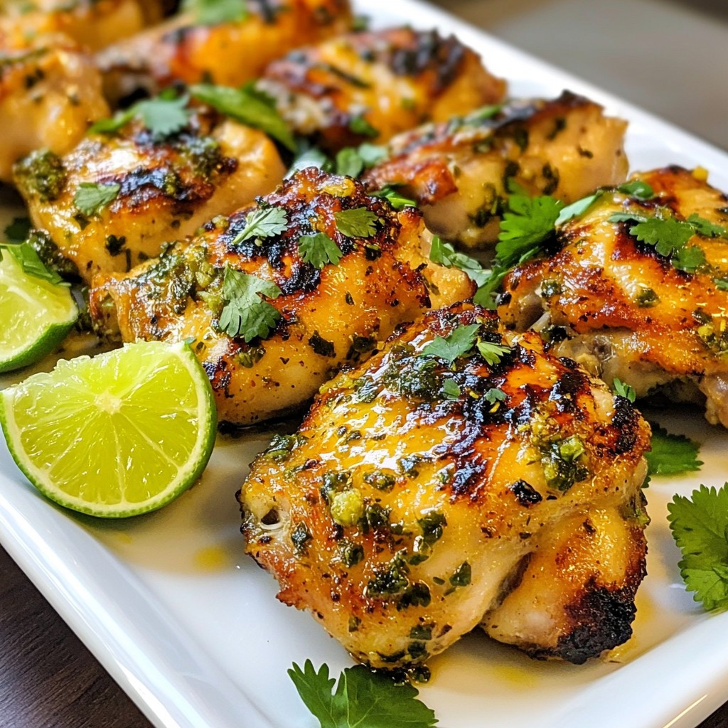 Juicy Weeknight Dinner Lime Cilantro Chicken Thighs