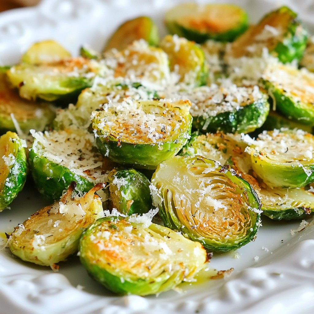 Crispy Garlic Parmesan Brussels Sprout Chips Recipe