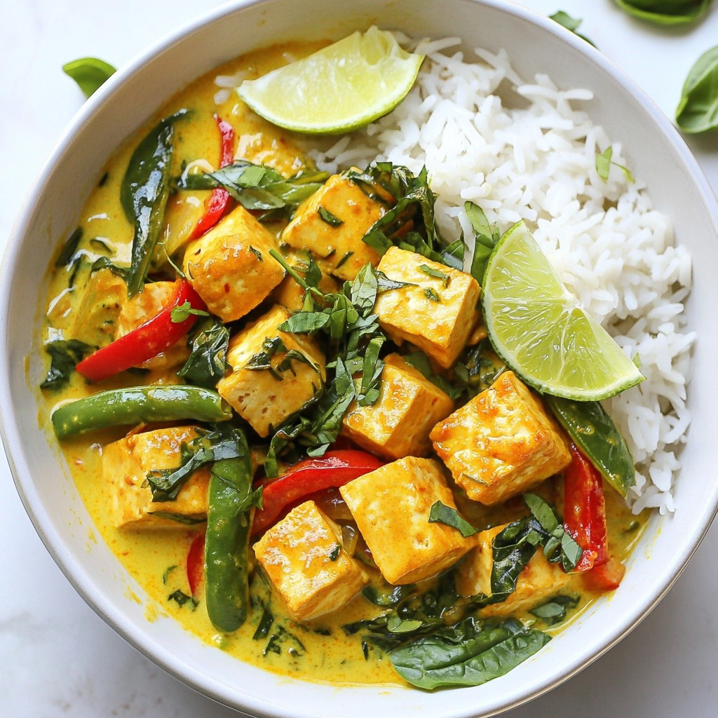 Quick Weeknight Meal Thai Green Curry Tofu Delight