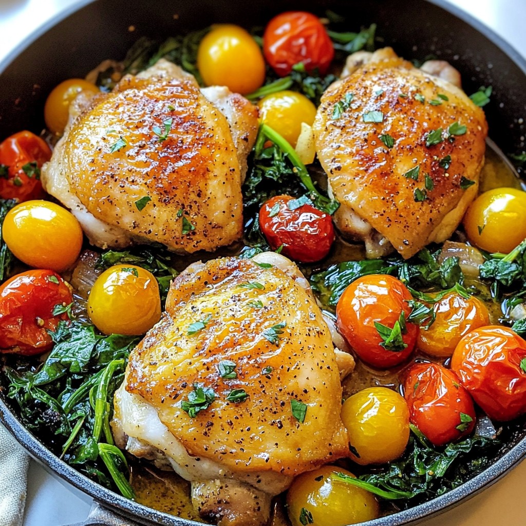 Simple Dinner Savory Herb Chicken Skillet Delight