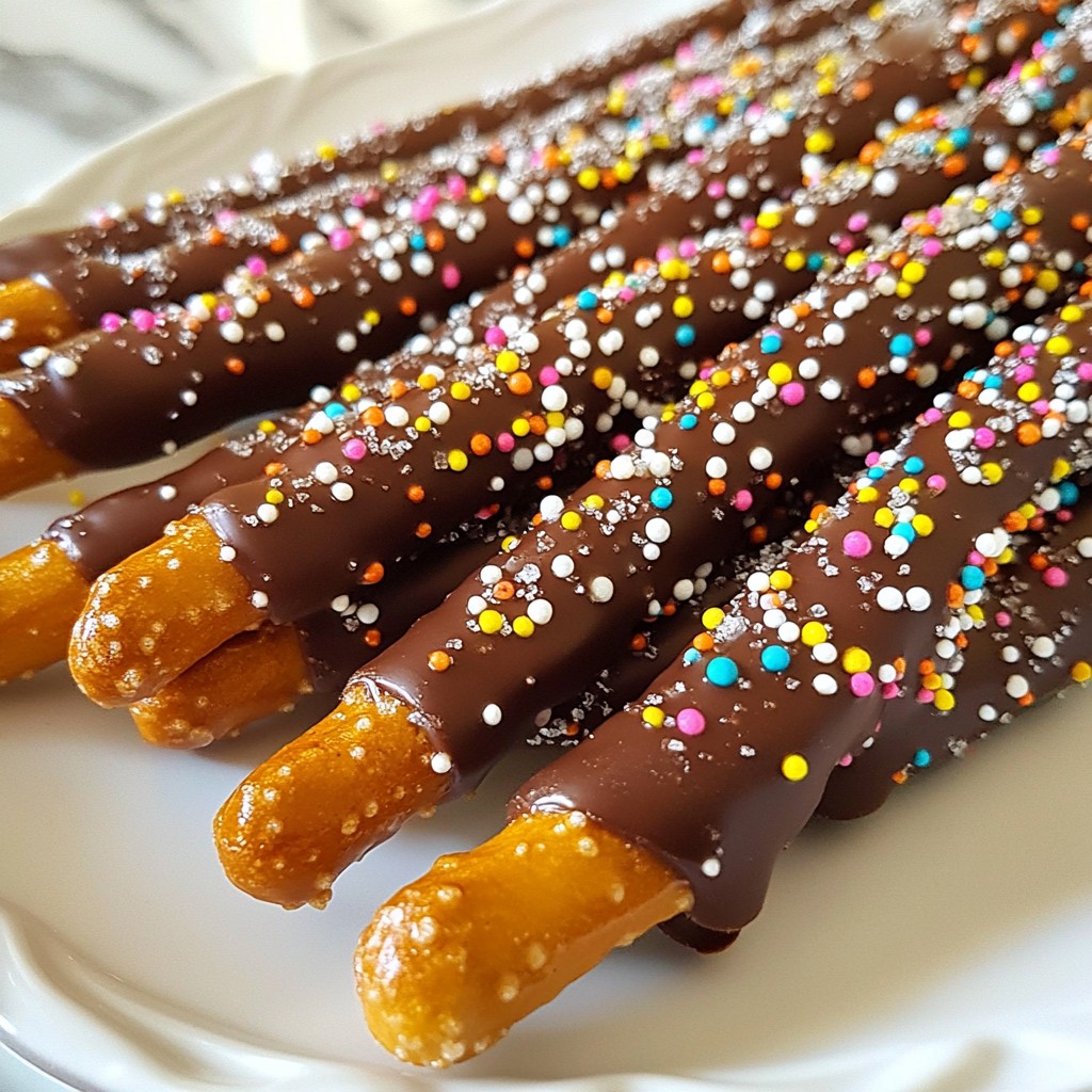 Chocolate Covered Pretzel Rods Scrumptious Snack Idea