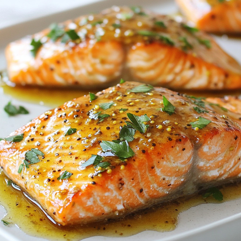Honey Mustard Glazed Salmon Tasty and Simple Recipe