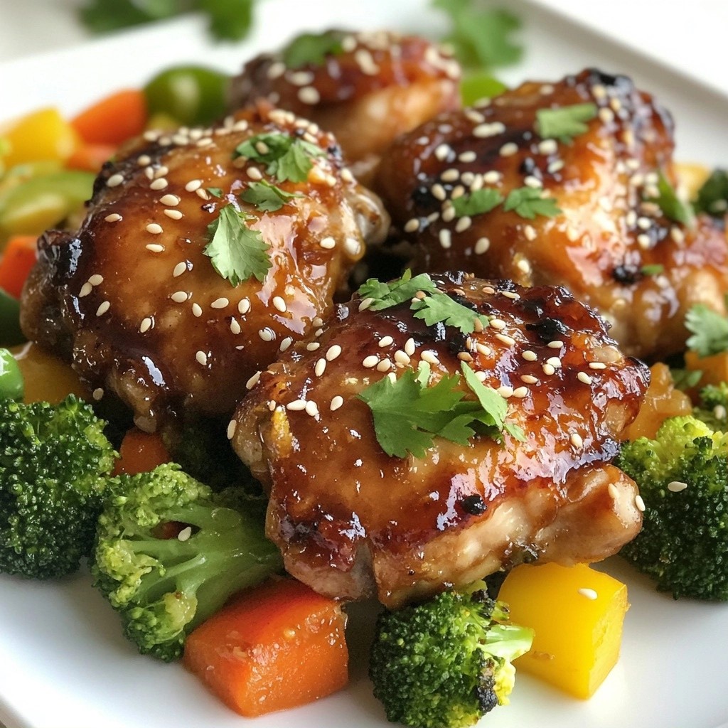 Simple Dinner Honey Garlic Chicken and Veggies Delight