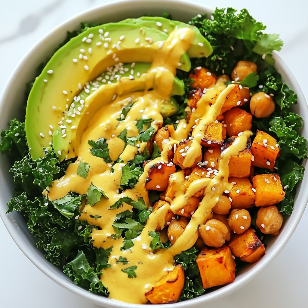 Savory Sweet Potato Chickpea Buddha Bowl Recipe
