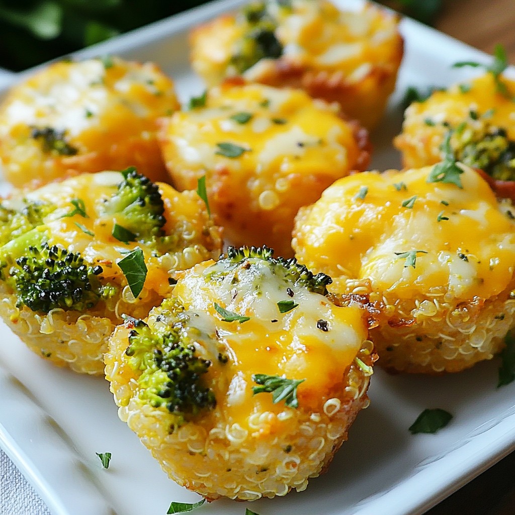 Broccoli Cheddar Quinoa Bites Healthy Snack Option