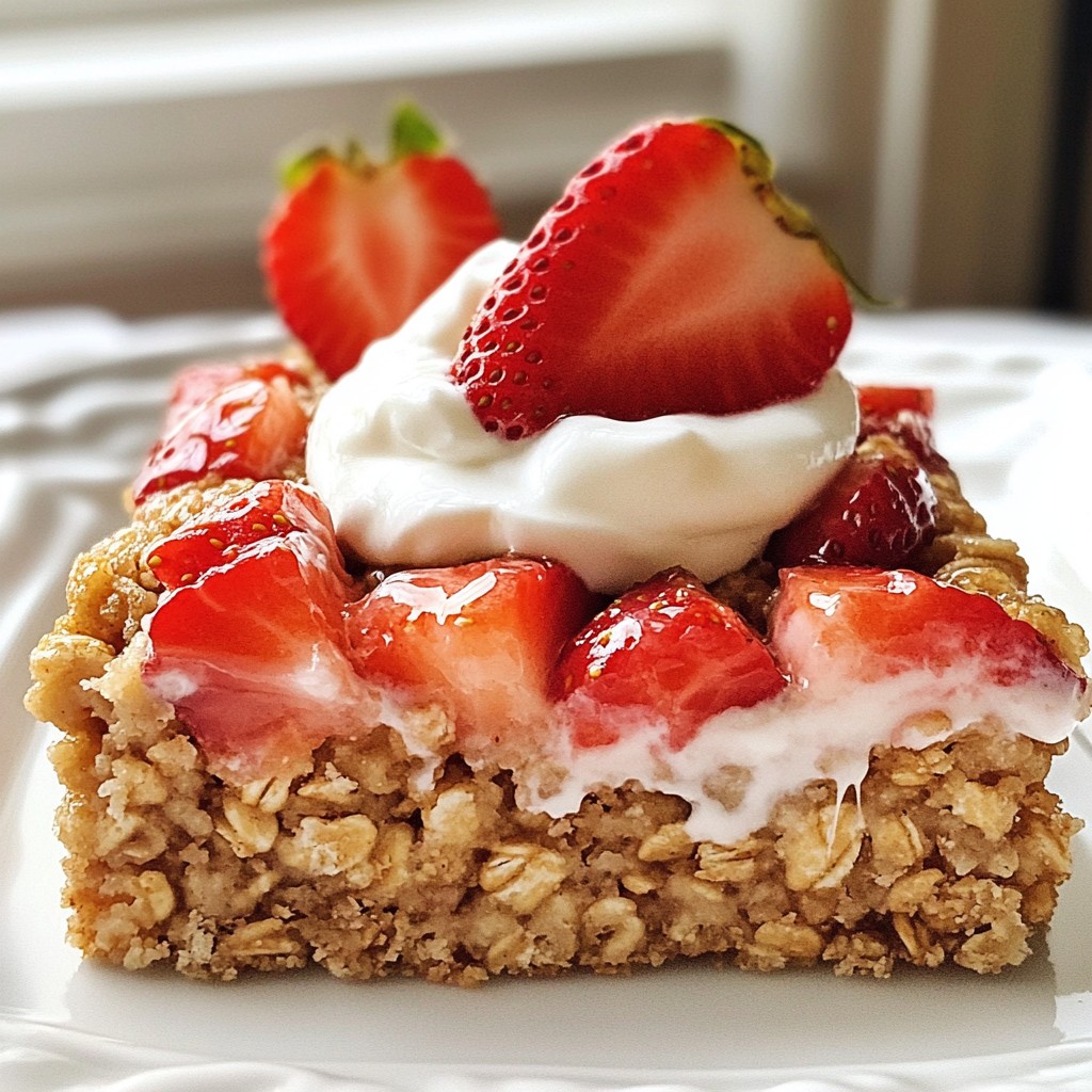 Strawberry Oatmeal Breakfast Bars Tasty and Healthy Treat