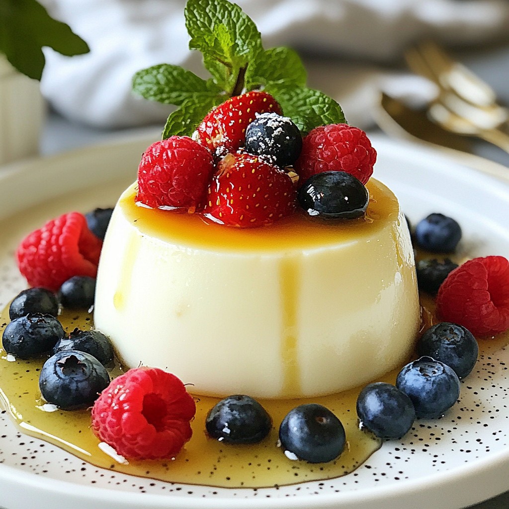 Vanilla Bean Panna Cotta with Berries Delight