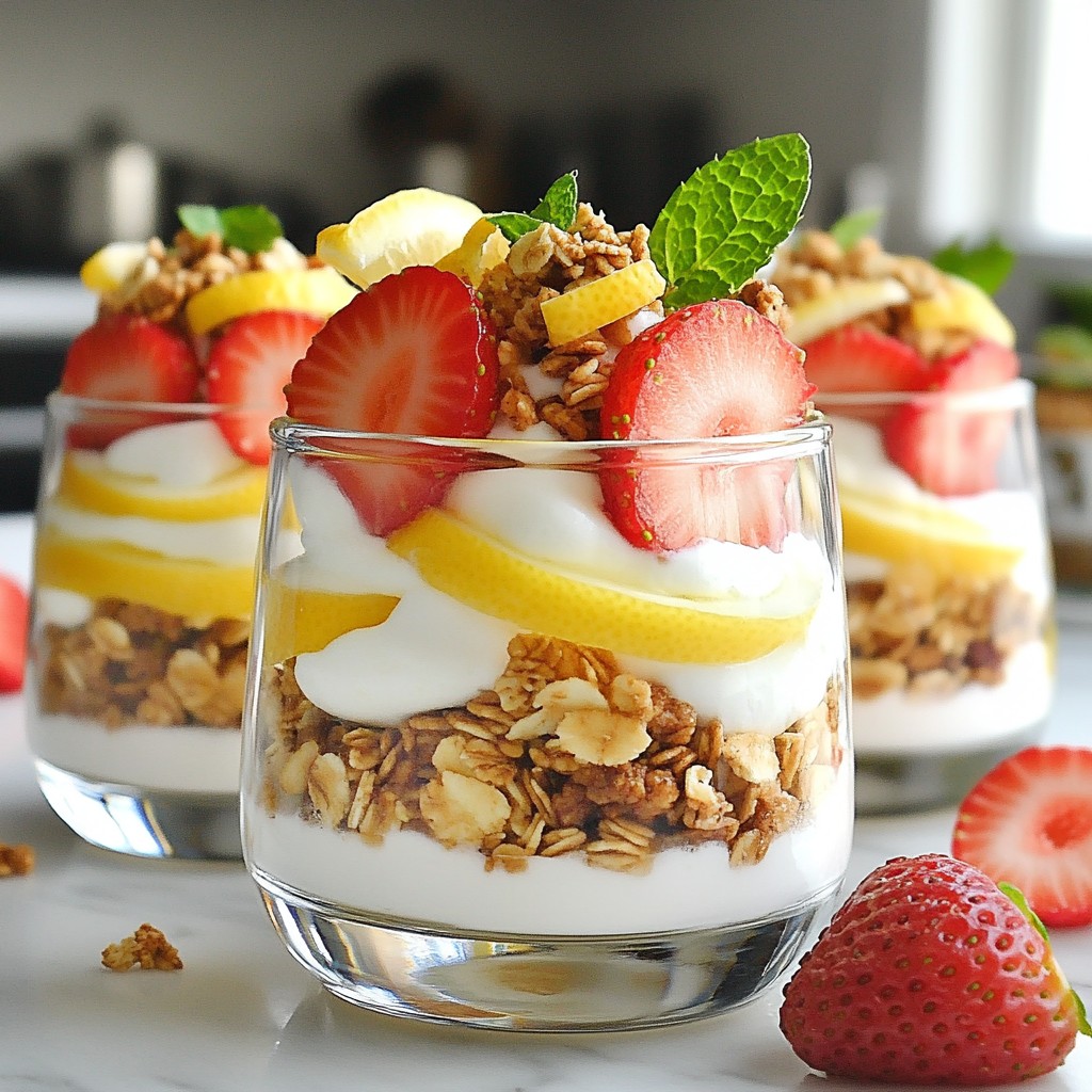 Strawberry Lemon Yogurt Parfaits Easy and Tasty Treat