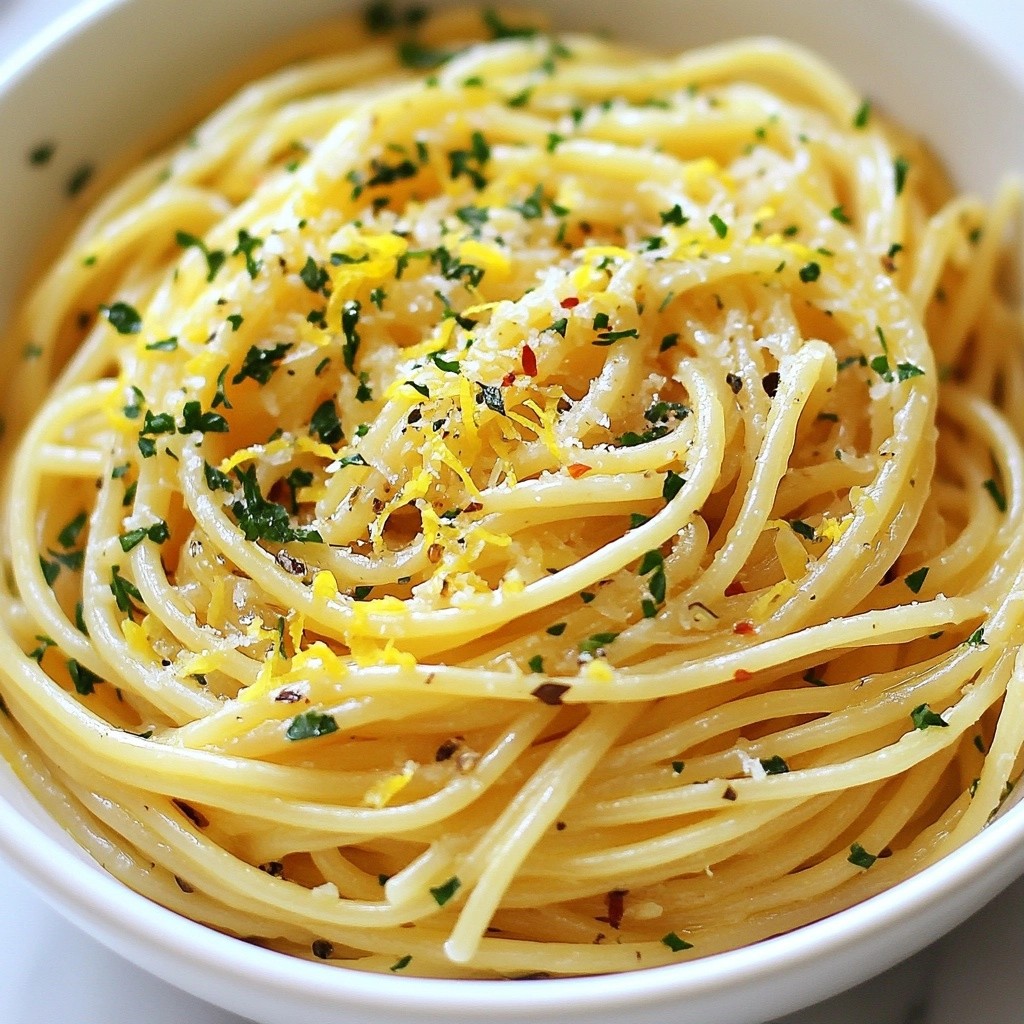 Simple Weeknight Dinner Garlic Lemon Herb Pasta Delight