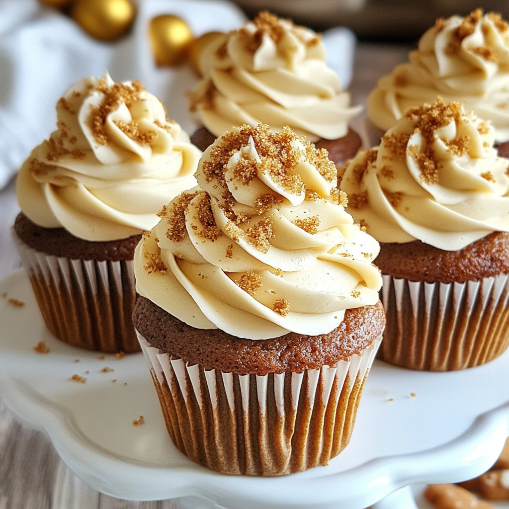 Gingerbread Latte Cupcakes Delightfully Festive Treat