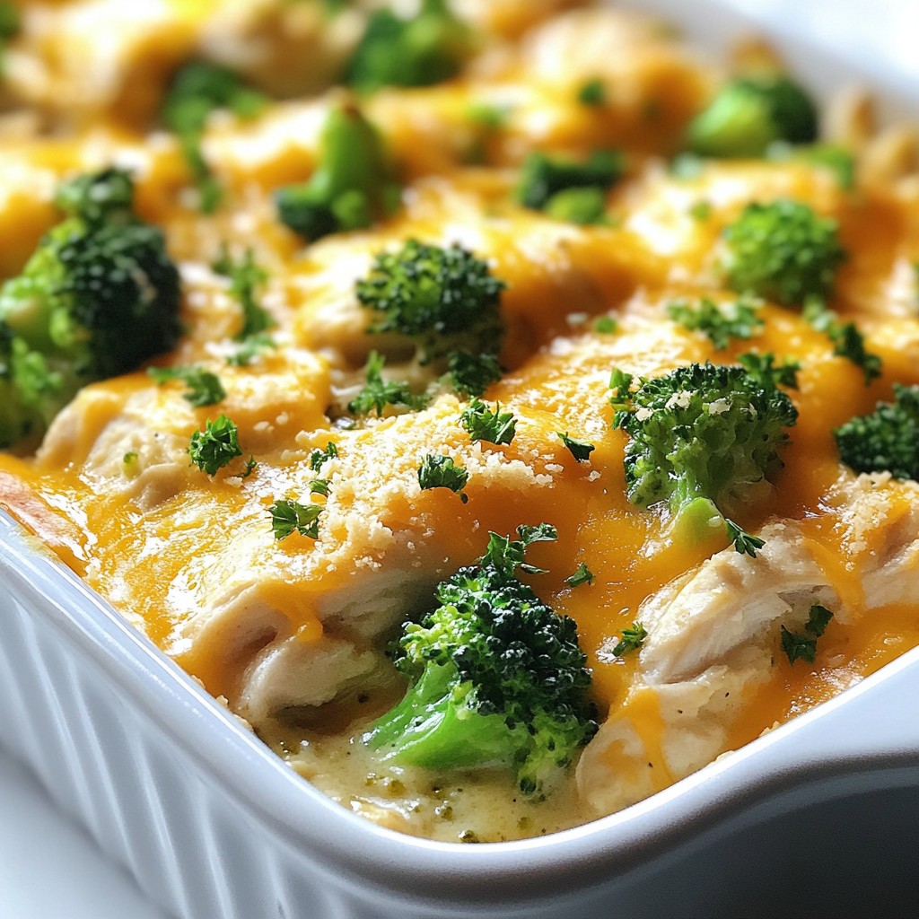 Simple Dinner Creamy Cheddar Broccoli Chicken Bake Delight