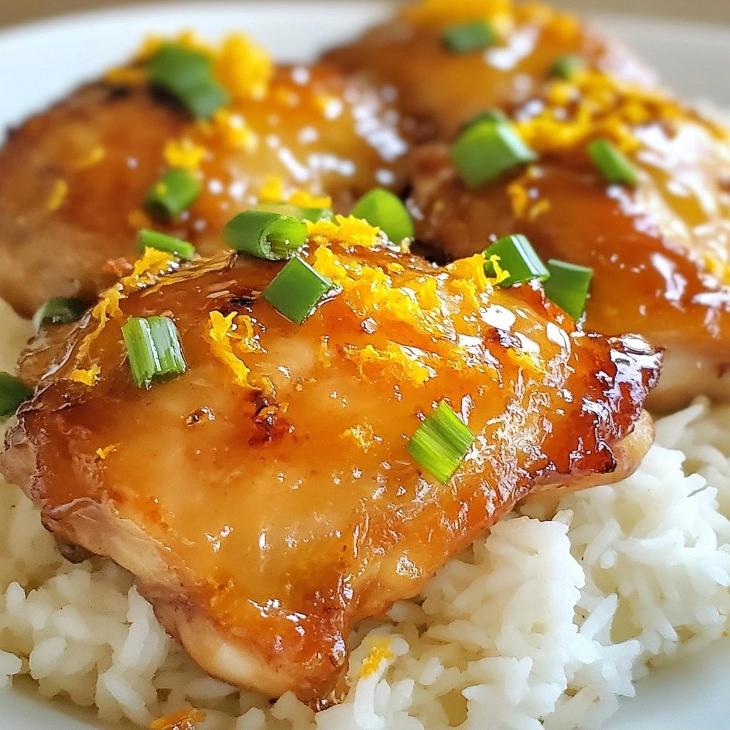 Savory Weeknight Dinner Orange Glazed Chicken Thighs