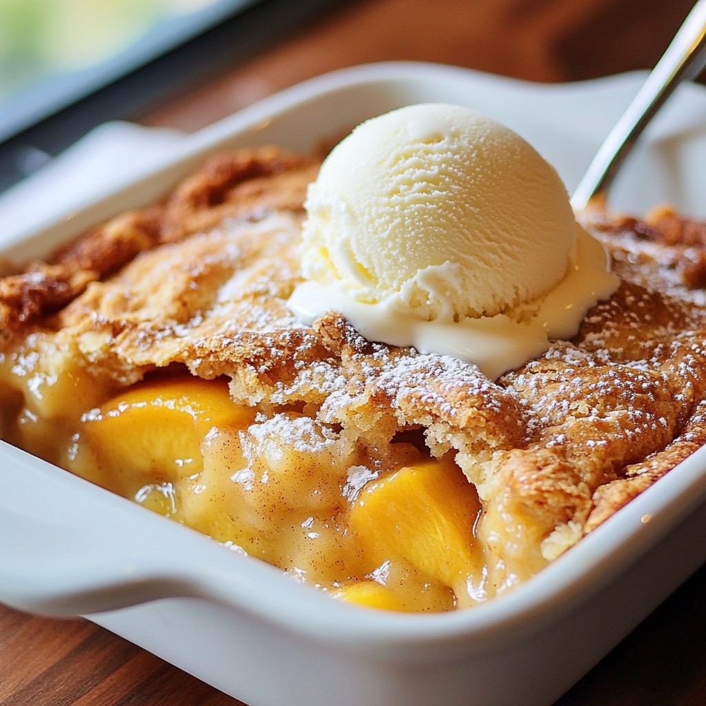 Cinnamon Sugar Peach Cobbler Delightful Dessert Recipe