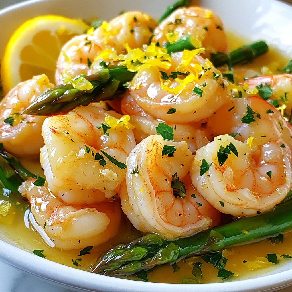 Quick Weeknight Lemon Butter Shrimp and Asparagus Dish