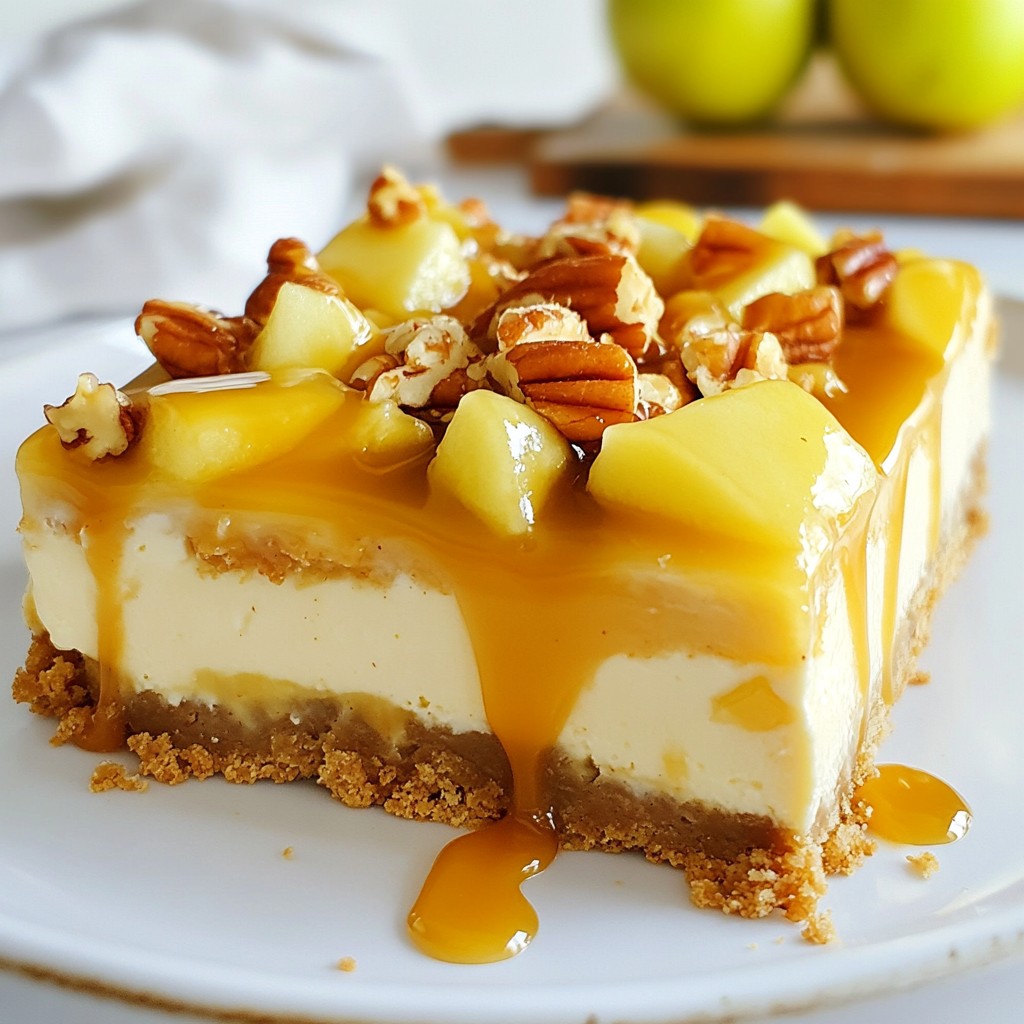 Caramel Apple Cheesecake Bars Irresistible Dessert Recipe