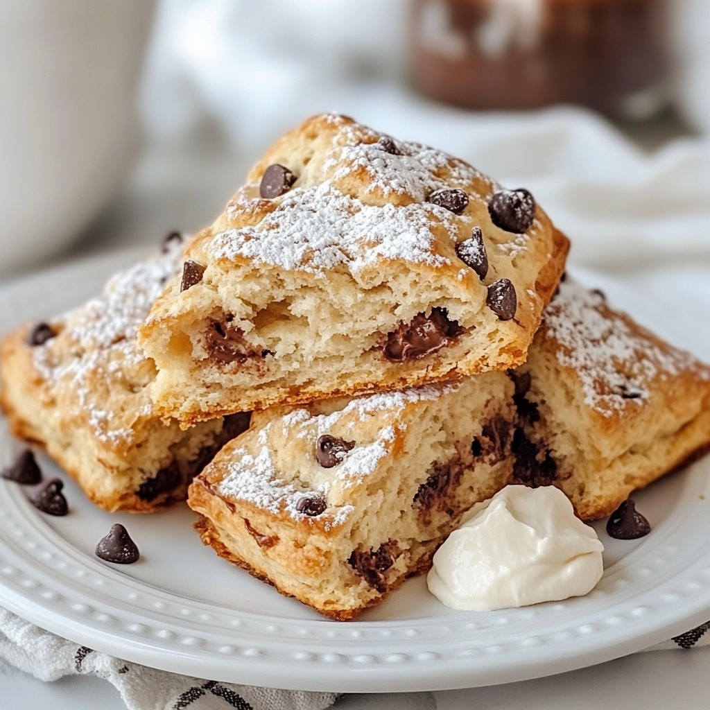 Nutella Chocolate Chip Scones Irresistible Dessert Treat