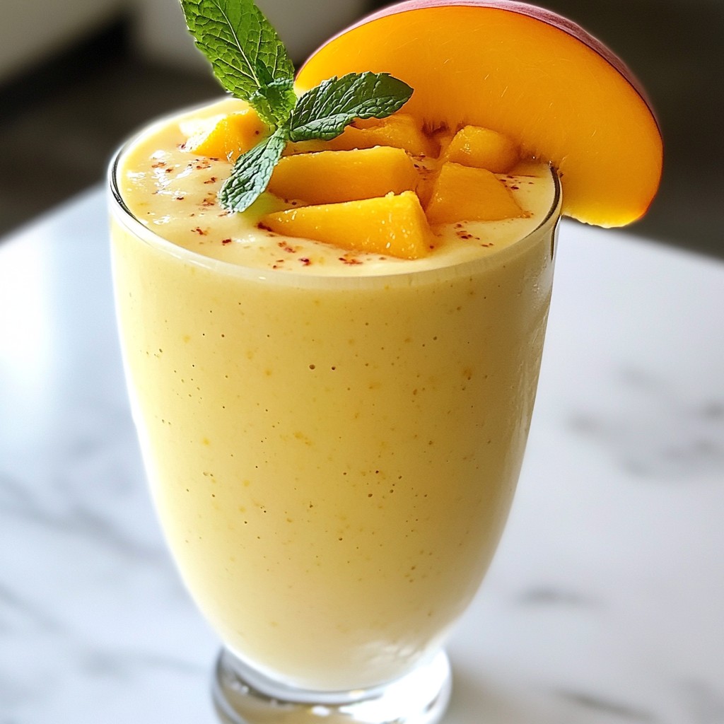 Peach Mango Smoothie Refreshing and Healthy Delight