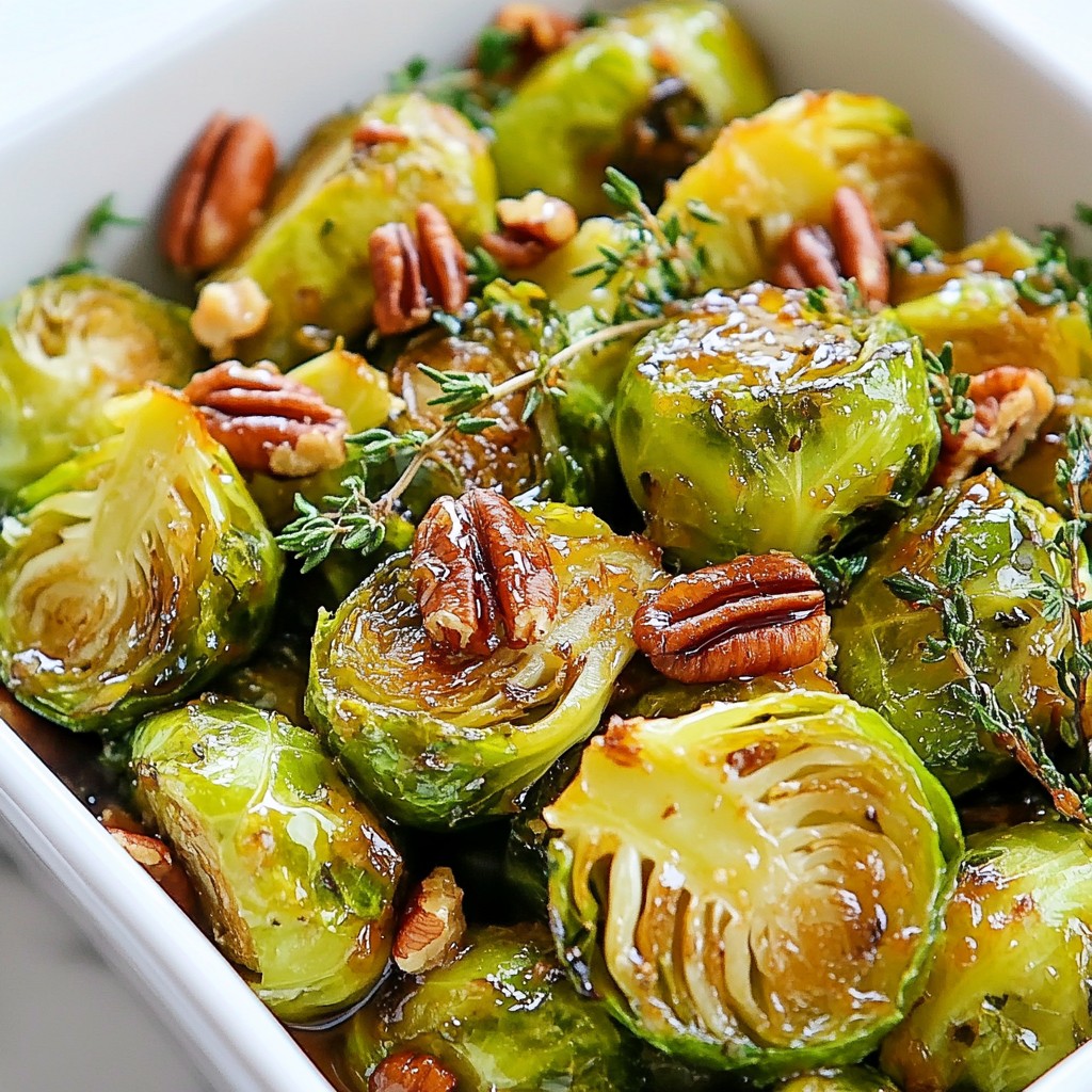 Maple Glazed Brussels Sprouts Savory and Simple Dish