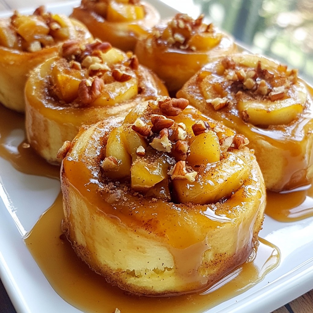 Caramel Apple Cinnamon Rolls Delightful Sweet Treat