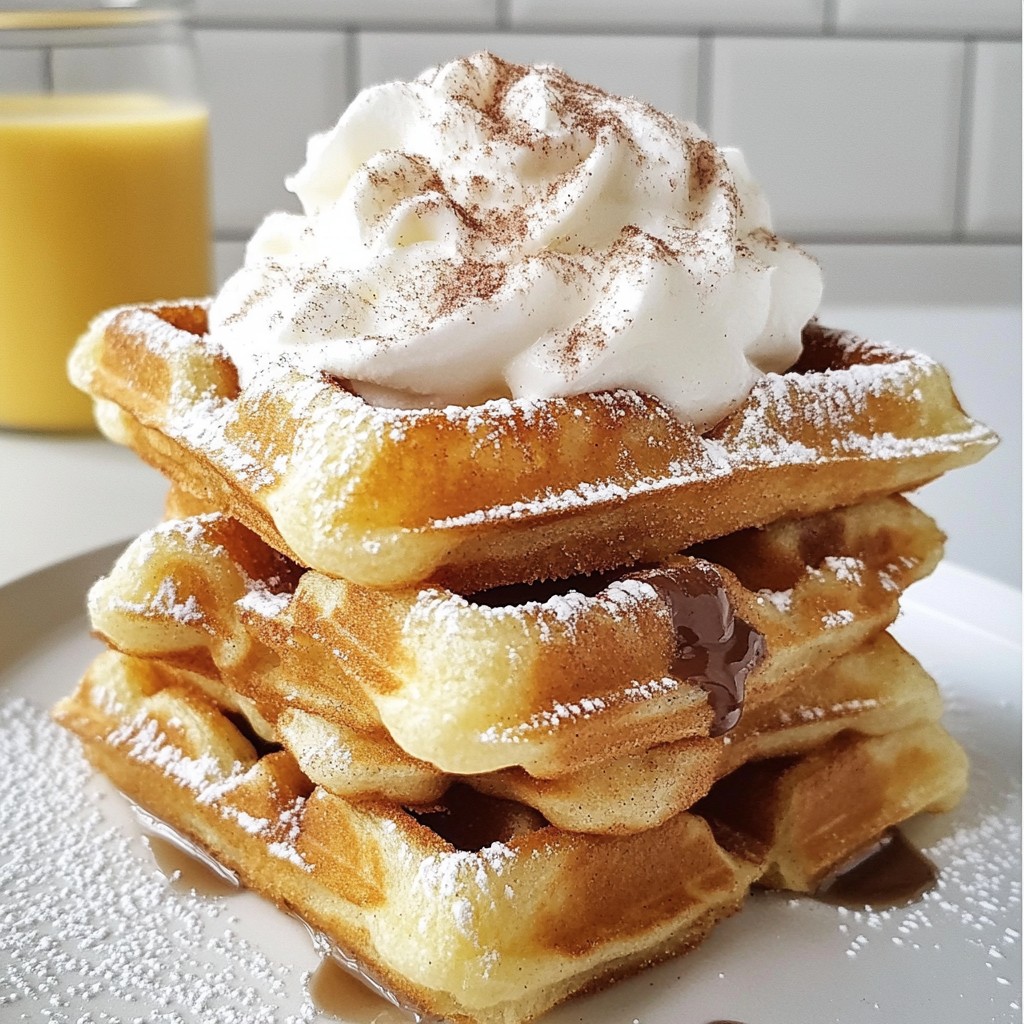 Cinnamon Sugar Churro Waffles Irresistible Breakfast Delight