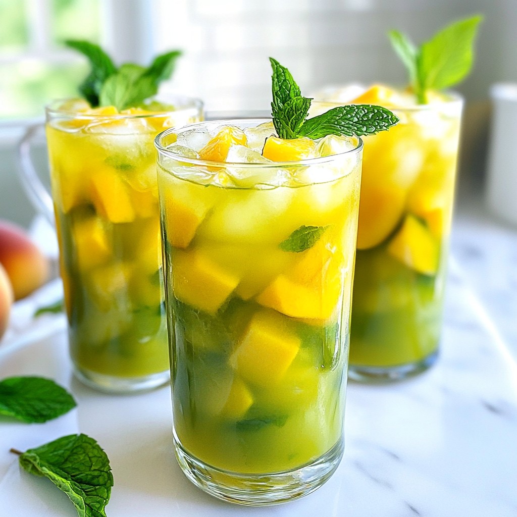 Peach Iced Green Tea Refreshing and Simple Recipe