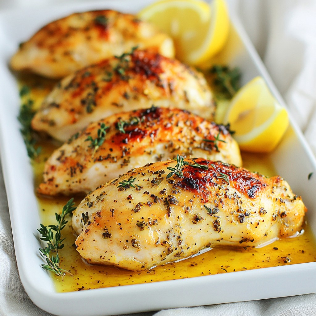 Juicy weeknight dinner Mustard Herb Chicken Breasts