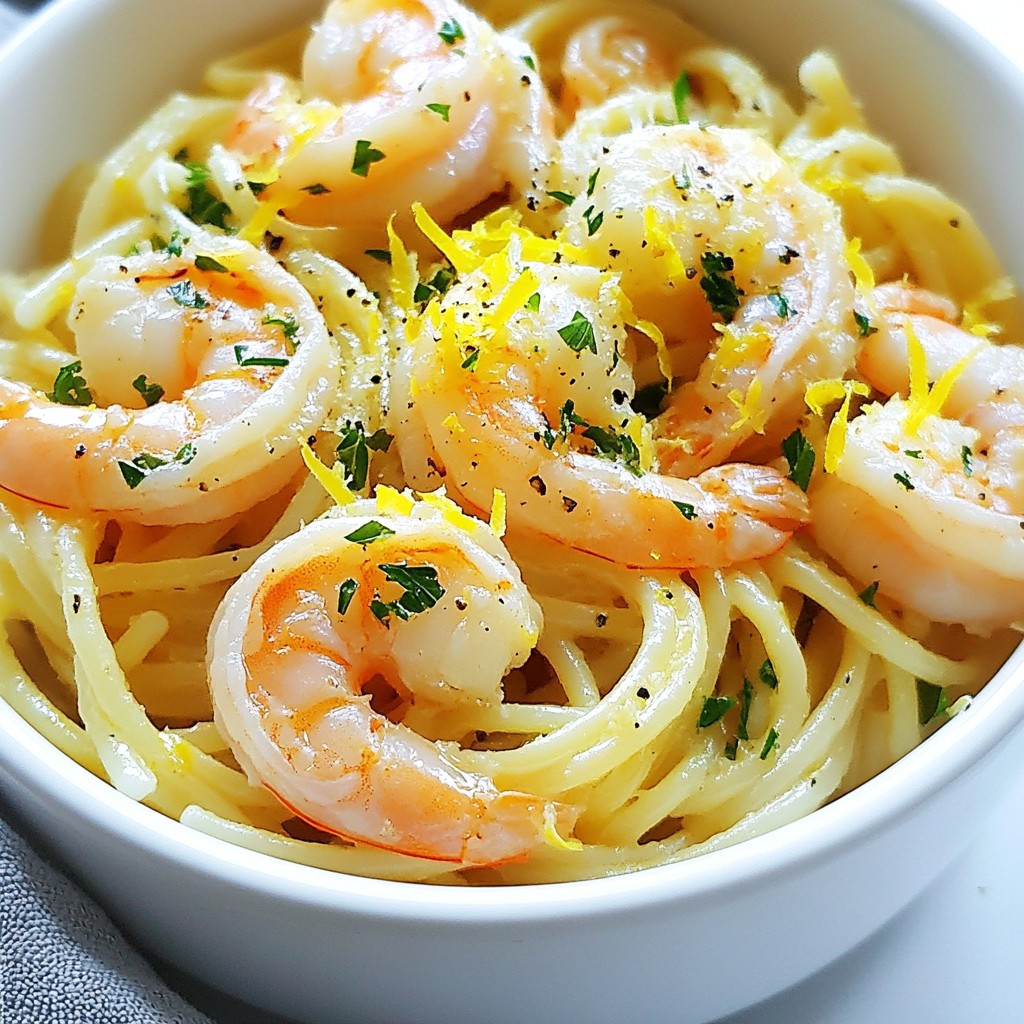 Quick Weeknight Meal Lemon Garlic Shrimp Pasta Delight