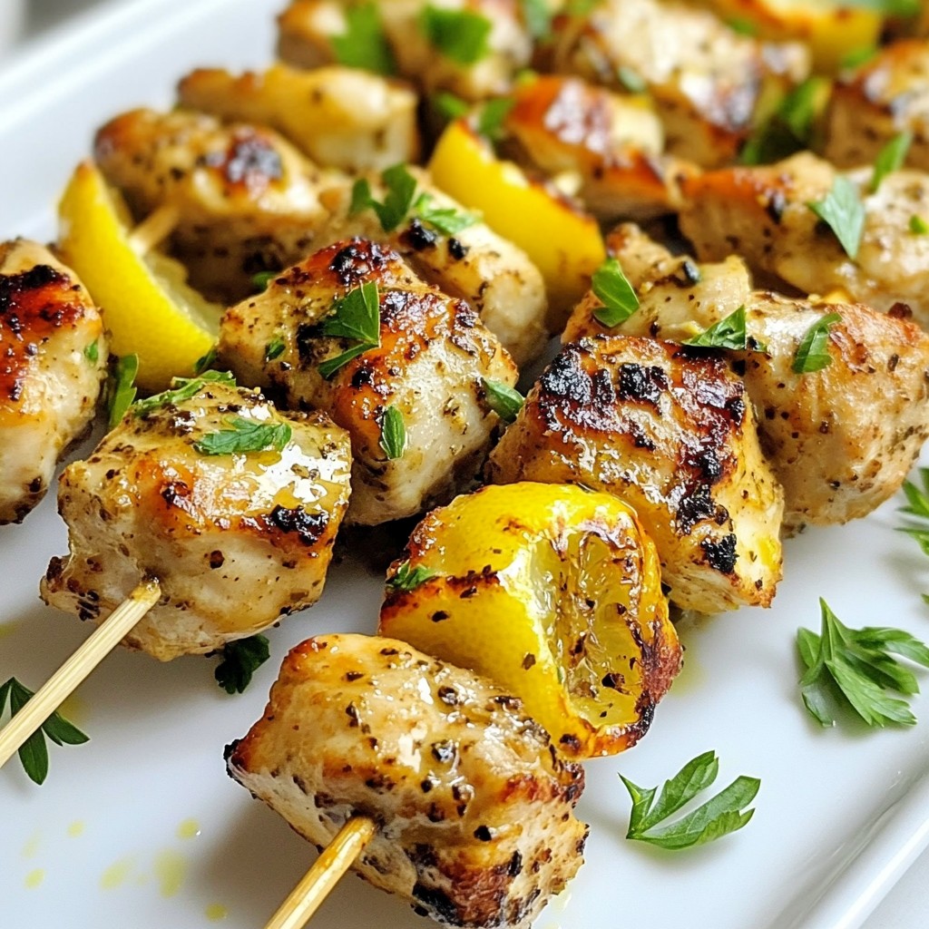 Zesty Weeknight Dinner Lemon Pepper Chicken Skewers