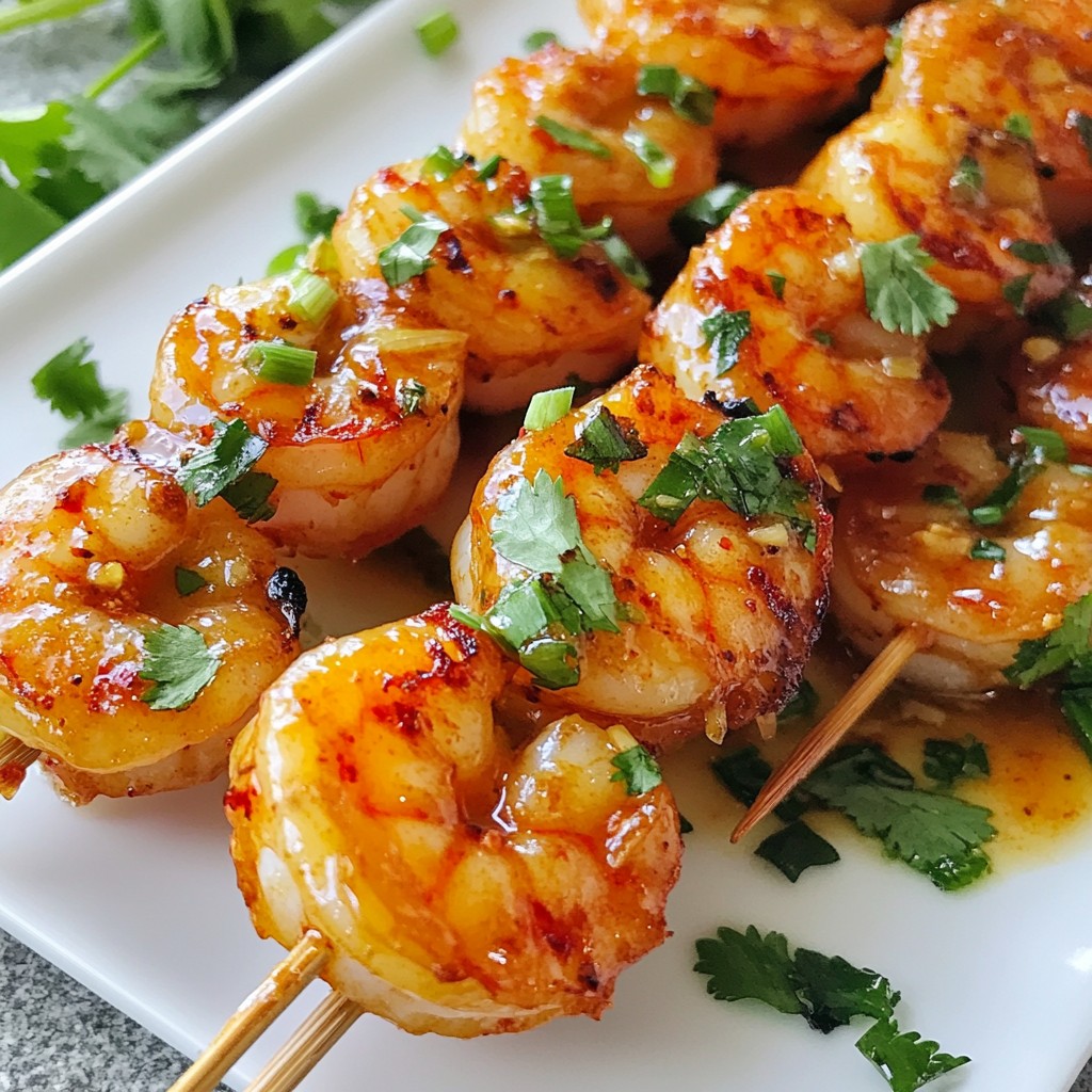 Spicy Honey Garlic Shrimp Skewers Flavorful Delight