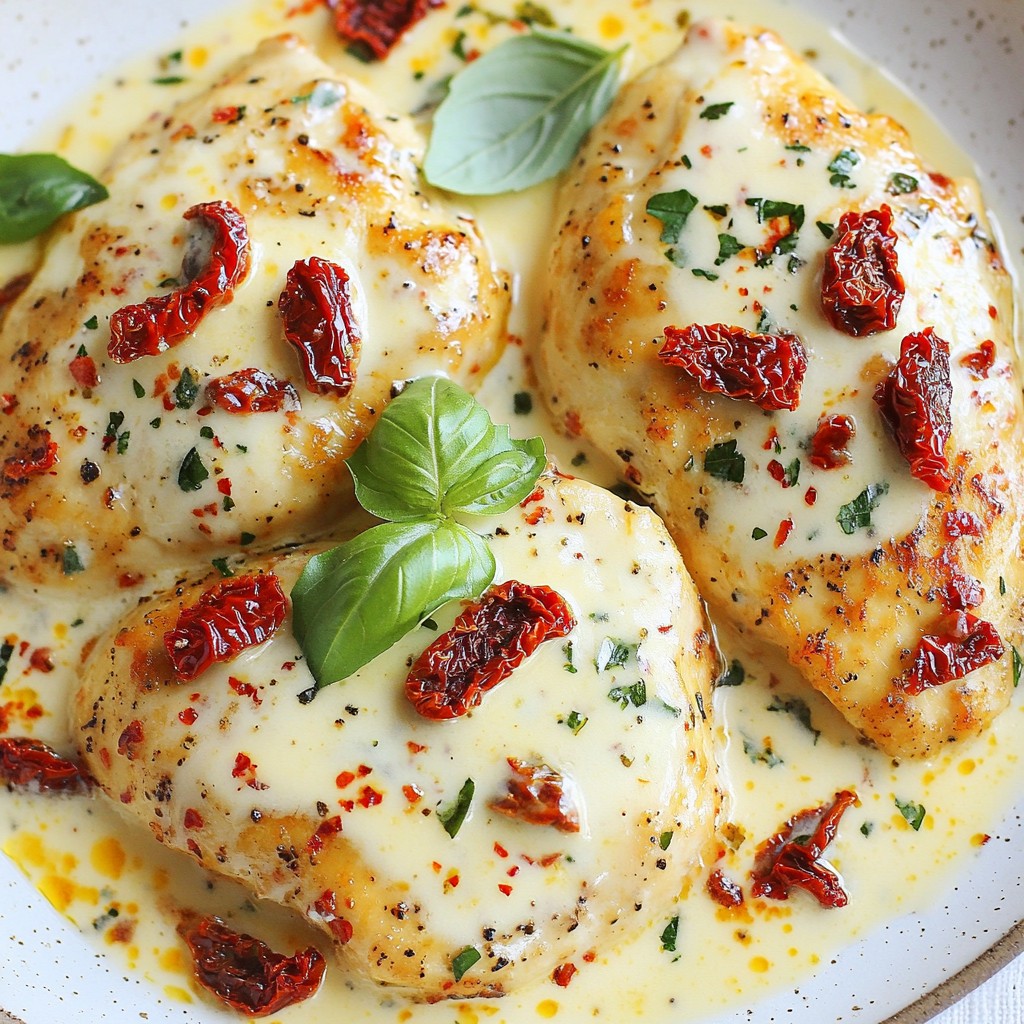 Simple Dinner Creamy Sun-Dried Tomato Chicken Dish
