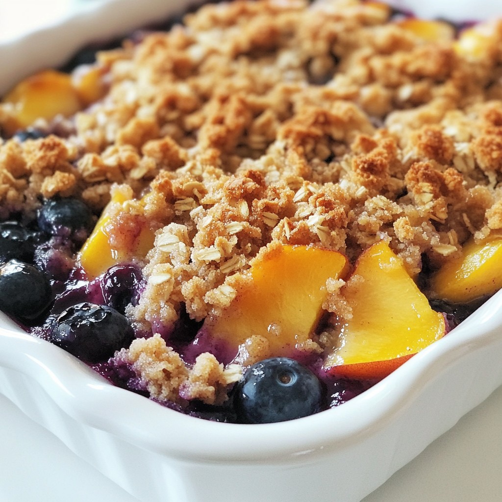 Blueberry Peach Crisp Simple and Delicious Dessert