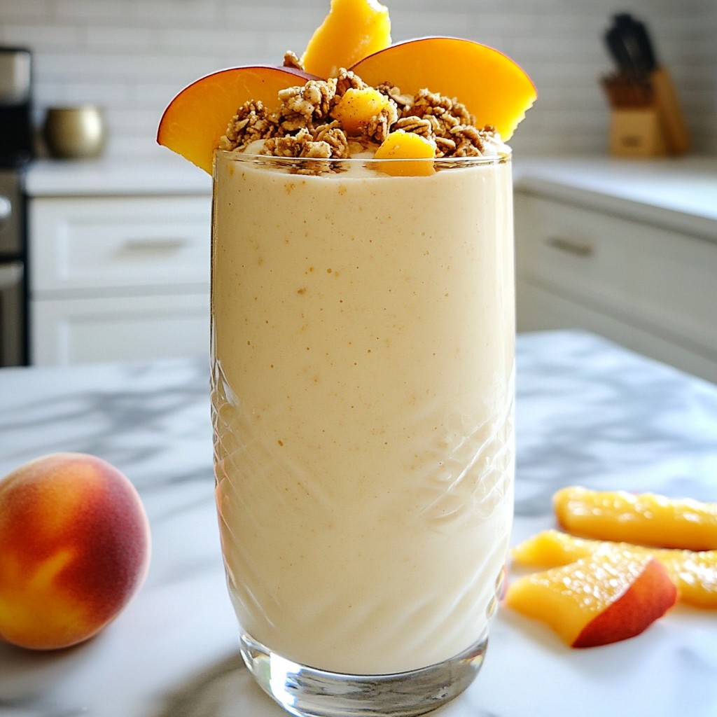 Peach Cobbler Smoothie Refreshing Summer Delight