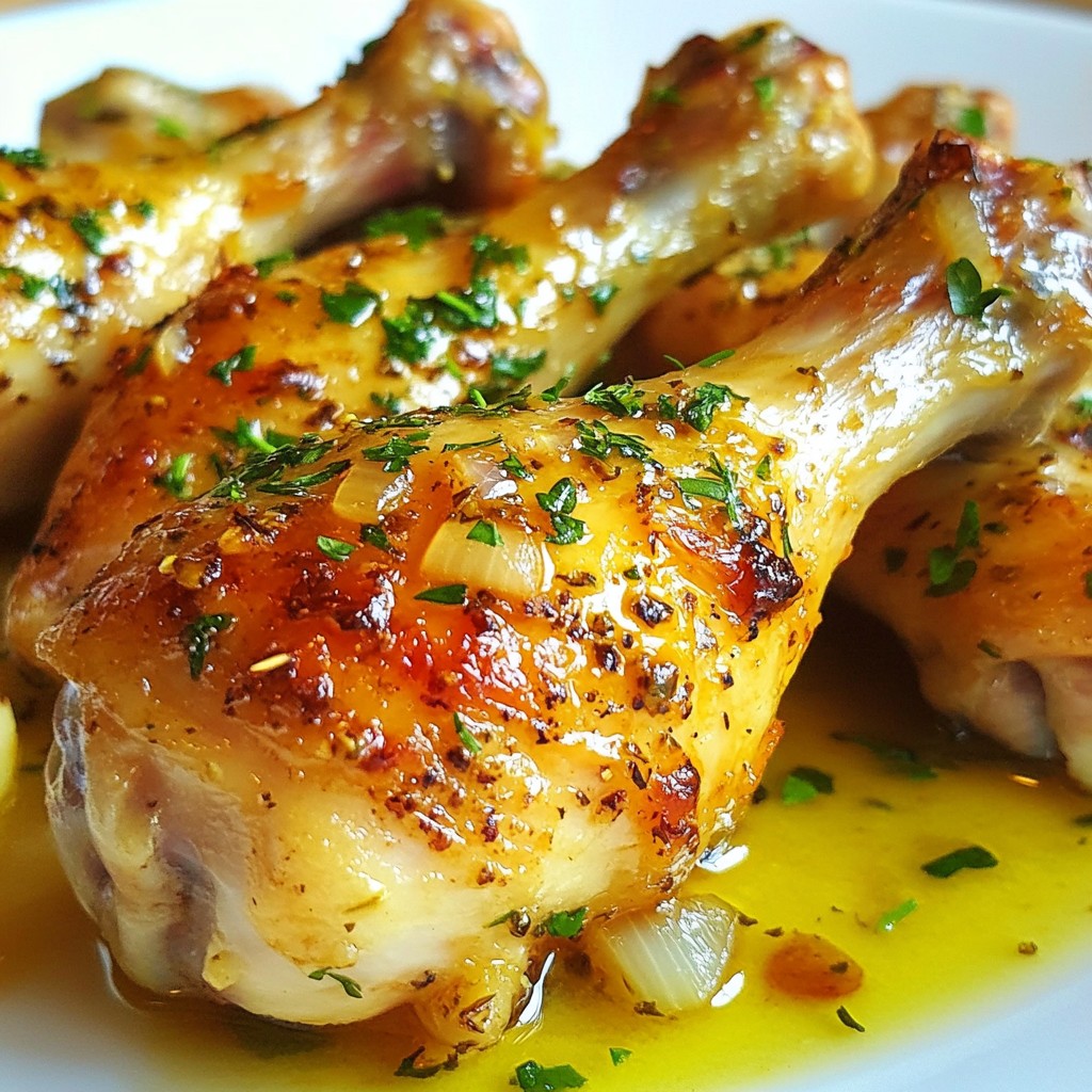 Garlic Butter Chicken Drumsticks Quick and Tasty Meal